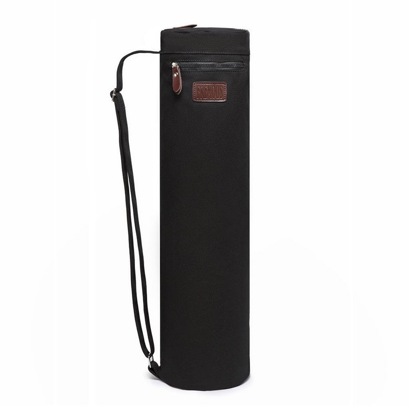 FREMOUS Yoga Mat Bag,Full-zip Exercise Yoga Mat Carrier Bag - Double Storage Pocket,Easy Access Zipper, Adjustable Shoulder Strap and Handle,Fits Most Mats(black) - Image 1